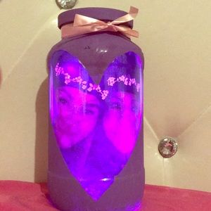 Mason jar led lights with picture